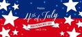 4th of July - USA Independence Day banner background Royalty Free Stock Photo