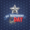 4th july USA independence day greeting card Royalty Free Stock Photo