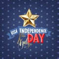 4th july USA independence day greeting card Royalty Free Stock Photo