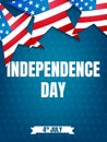 4th of July. USA Independence Day party poster. Fourth of July holiday event banner