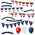 4th of July vector elements set Royalty Free Stock Photo