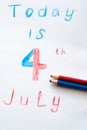 4th of July Written