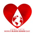 14th june world blood donor day background design