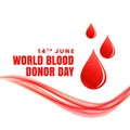 14th june world blood donor day concept poster