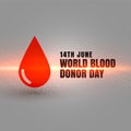 14th june world blood donor day event poster design