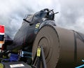 Model of Barnes Wallis`s Upkeep bouncing bomb. Royalty Free Stock Photo