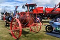 Vintage horse drawn crop spraying unit.