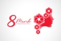 8th march international women`s day background design Royalty Free Stock Photo
