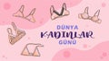 8th March International WomenÃ¢â¬â¢s Day translate: 8 Mart Dunya Kadinlar Gunu. The concept of the women`s empowerment movement.