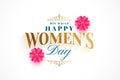 8th march womens day celebration background with flower decor Royalty Free Stock Photo