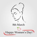 8th March womens day Royalty Free Stock Photo