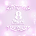 8th march womens day poster design Royalty Free Stock Photo
