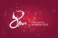 8th March Womens Day Template Royalty Free Stock Photo