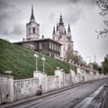 15th May 2016, Russia, cityscape with temple and wood house