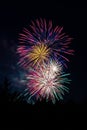 A 4th Of Meherrin Long Exposure Multiple Explosion Fireworks Royalty Free Stock Photo