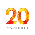 20 numbers autumn logo