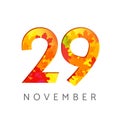 29 numbers autumn logo
