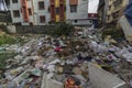 17th November, 2021, Kolkata, West Bengal, India: Litter on street causing pollution with selective focus