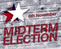 6th november midterm election poster with stars