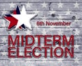 6th november midterm election poster with stars