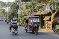 17th November, 2021, Narendrapur, West Bengal, India: A E rickshaw on road of Kolkata