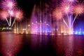 13th november 2020 ,the pointe ,dubai. View of the spectacular fireworks and the colorful dancing fountains during the diwali