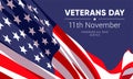 11th november - Veterans Day. Honoring all who served. Royalty Free Stock Photo