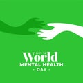 10th october international mental health day green poster design