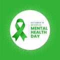 10th october international mental health day poster with particle effect