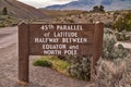 45th Parallel Sign in Montana