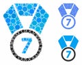 7Th Place Medal Mosaic Icon of Circle Dots