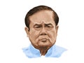 The 29th Prime Minister of Thailand, General Prayut Chan-ocha, vector.