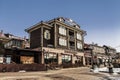 130th quarter, a specially created area of historical development in Irkutsk. `Kupechesky Dvor` hotel in the foreground