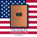 17th September American Citizenship Day Poster Design template