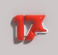 17th Seventeen Number Lettering 3d Font Design