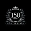 150 years celebrating anniversary design template. 150th anniversary logo. Vector and illustration.