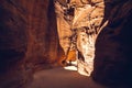 Th Siq, main entrance to Petra in Jordan