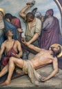 11th Stations of the Cross, Crucifixion, Basilica of the Sacred Heart of Jesus in Zagreb