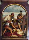 9th Stations of the Cross, Jesus falls the third time Royalty Free Stock Photo