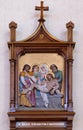 14th Stations of the Cross, Jesus is laid in the tomb and covered in incense