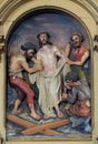 10th Stations of the Cross, Jesus is stripped of His garments, St John the Baptist church in Zagreb, Croatia