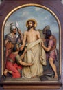 10th Stations of the Cross, Jesus is stripped of His garments Royalty Free Stock Photo