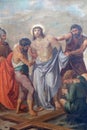 10th Stations of the Cross, Jesus is stripped of His garments Royalty Free Stock Photo