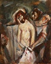 10th Stations of the Cross, Jesus is stripped of His garments Royalty Free Stock Photo