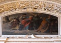 5th Stations of the Cross, Simon of Cyrene carries the cross, fragment of the dome in Salzburg Cathedral