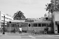 11th street diner, Miami Beach B&W Royalty Free Stock Photo