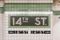 14th Street Subway Station - New York City Royalty Free Stock Photo