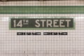 14th Street Subway Station - New York City Royalty Free Stock Photo