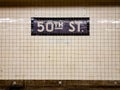 50th Street Subway Station - NYC Royalty Free Stock Photo