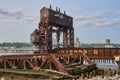 69th Street Transfer Bridge in Riverside park, once part of the New York Central Railroad, is now a historic landmark